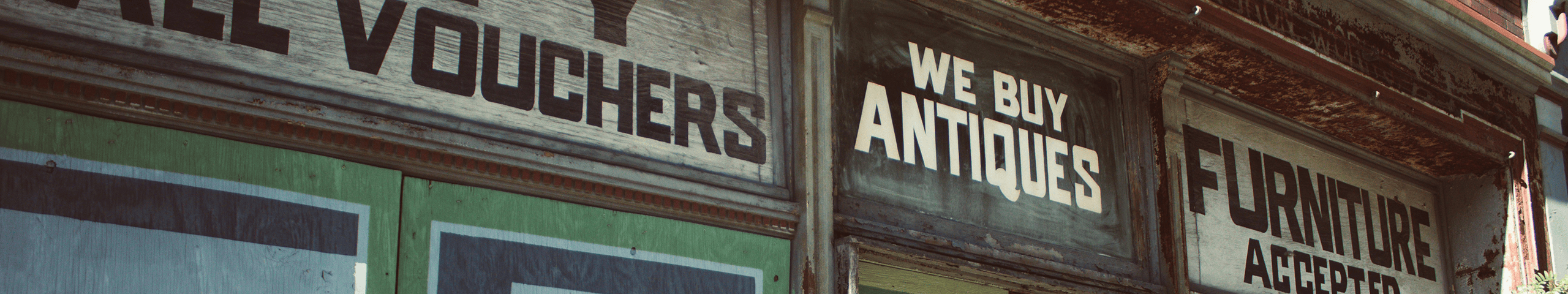 old storefront signs