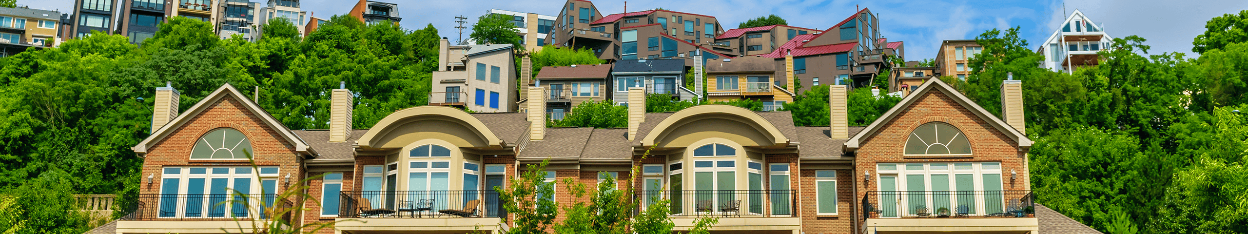 row of condos